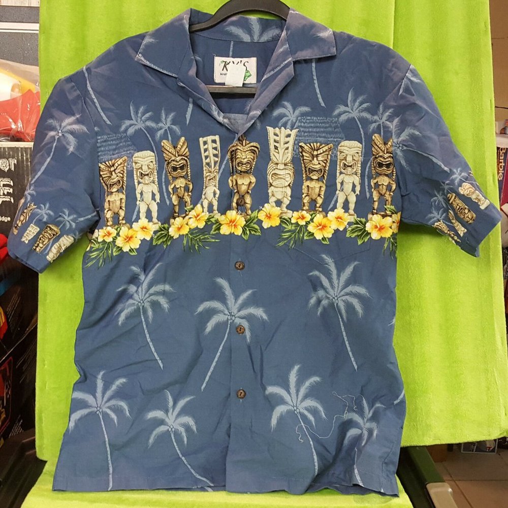 Tiki Warrior God Totem Hawaiian Shirt